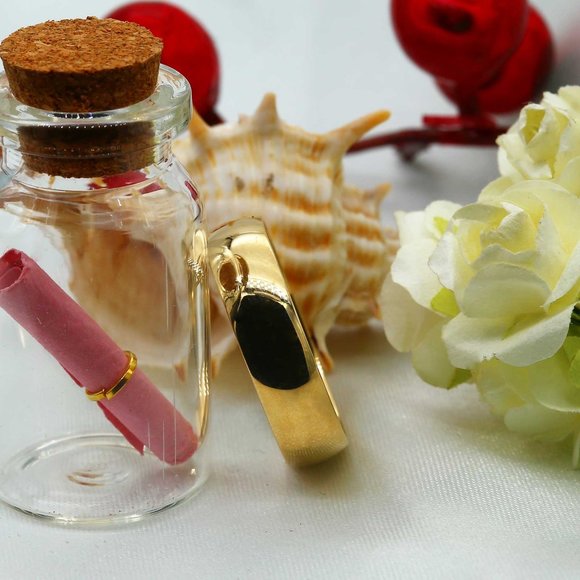 10 K Gold wedding Band 5mm , white gold, yellow gold, rose gold, Tiffany - Picture 5 of 5